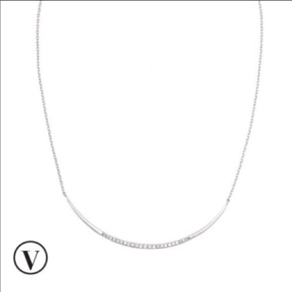 Stella & Dot Jewelry - Stella and Dot crescent Necklace -silver